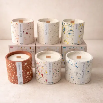 Candles - Discovery Pack — Refillable Terrazzo Candles (6 pieces) - MIMPI