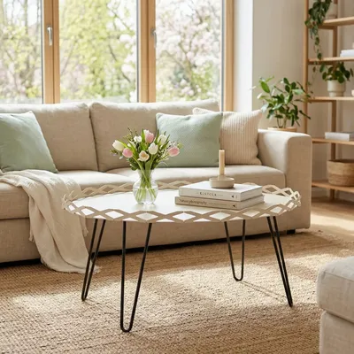 Tables de jardin - TABLE BASSE EN ACIER AURA - DECO-GEM