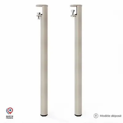 Consoles - PIED DE TABLE MANGE DEBOUT EN ACIER TOPAZE - LOT DE 2 PIEDS - DECO-GEM