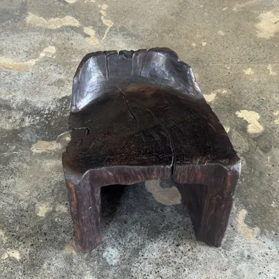 Stools - Stool, stool or small low armchair in Japanese style monoxyle brutalis - OFFICE OBJETS