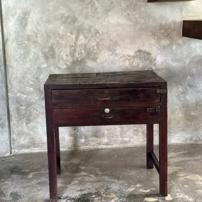 Commodes - Meuble de métier ancien indonésien en teck à deux tiroirs H80,5 - OFFICE OBJETS