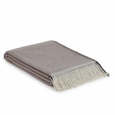Plaids - Plaid doux en cachemire et laine mérinos MILANO marron - MOST-BLANKETS