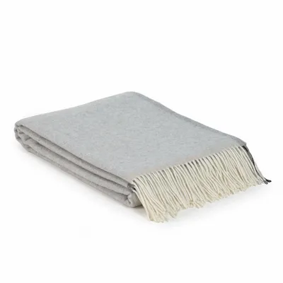 Plaids - Plaid doux en cachemire et laine mérinos MILANO gris clair - MOST-BLANKETS