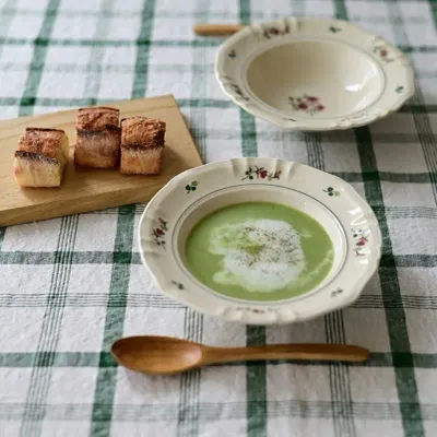 Assiettes au quotidien - Rosier - assiette, tasse et bol - MARUMITSU POTERIE