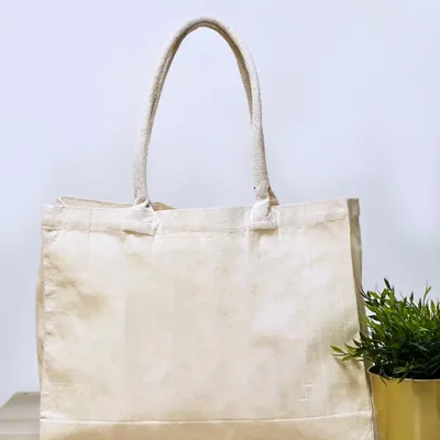 Sacs et cabas - Grand cabas en coton 220gsm avec anse cordon - Betty - MEME BERNADETTE (FEEL-INDE)