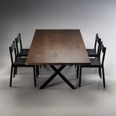 Tables Salle à Manger - Table CROSS en noyer - ITALCOLLECTIONS