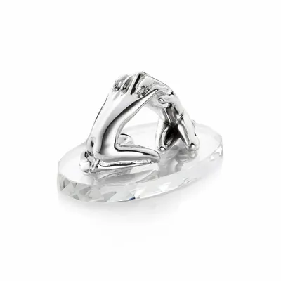 Objets design - Sculpture avec « Étreinte » en argent - OTTAVIANI