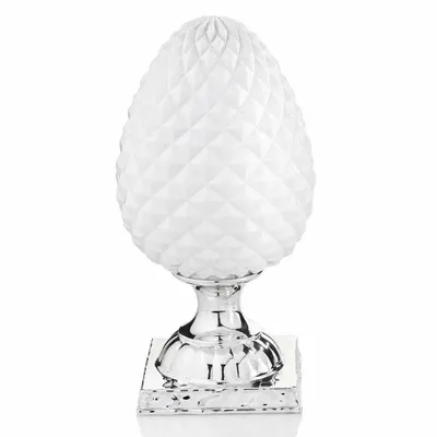 Objets design - Pomme de pin ornée d'un « diamant » en argent et émail - OTTAVIANI