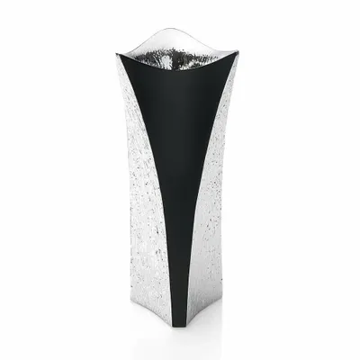 Design objects - Vase with silver and matt black "Ayum" - OTTAVIANI