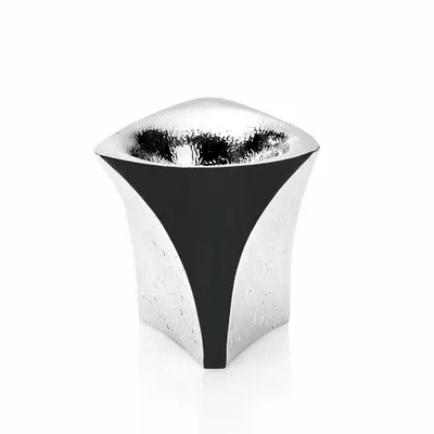Objets design - Vase orné de l'inscription « Ayum » en argent et noir mat - OTTAVIANI