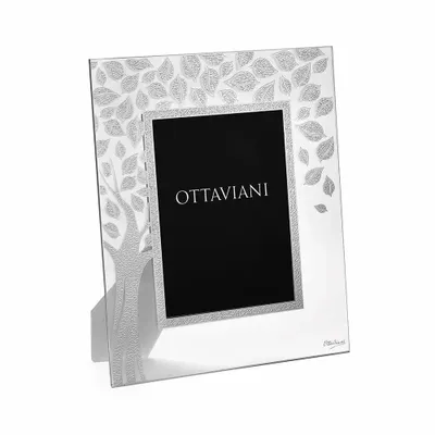 Design objects - Crystal photoframe silver foil silver "The life tree" - OTTAVIANI