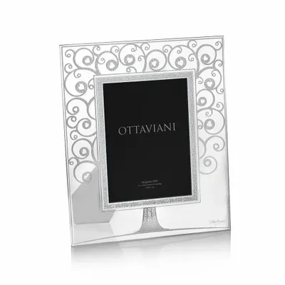 Design objects - Crystal photoframe with silver leaf "Love tree" - OTTAVIANI