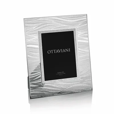 Design objects - Crystal photoframe with silver leaf "Sea of life" - OTTAVIANI