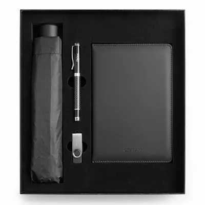 Design objects - Set with notebook, pen, USB flash drive and umbrella with case - OTTAVIANI