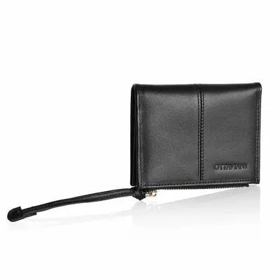 Design objects - Black genuine leather compact wallet - OTTAVIANI