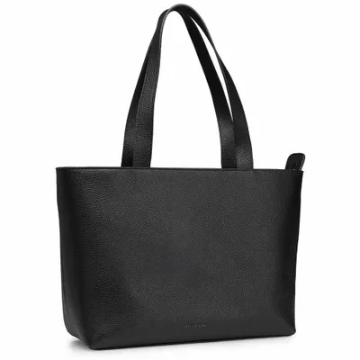 Design objects - Black genuine leather shopping bag - OTTAVIANI