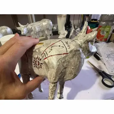 Design objects - Decorative cow l'HorosCOWpe - Ram - VACHES ET COMPAGNIE