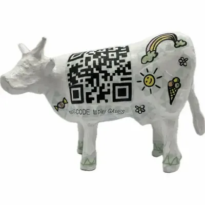Objets design - Vache décorative la QR COWde - VACHES ET COMPAGNIE