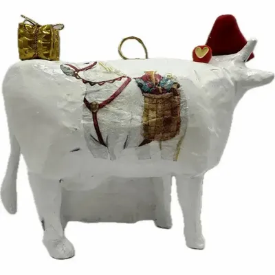 Design objects - Decorative cow the Saint NiCOWlas - VACHES ET COMPAGNIE