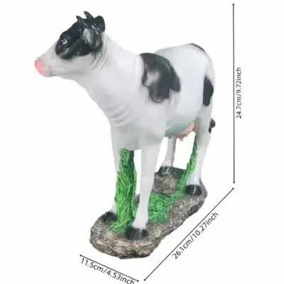 Objets design - Vache décorative noire et blanche en Résine - VACHES ET COMPAGNIE