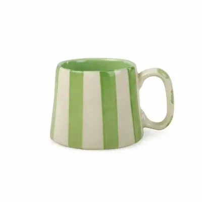 Tasses et mugs - Tasses à café à rayures en céramique - 3,6 x 2,6 pouces - CASA AMAROSA