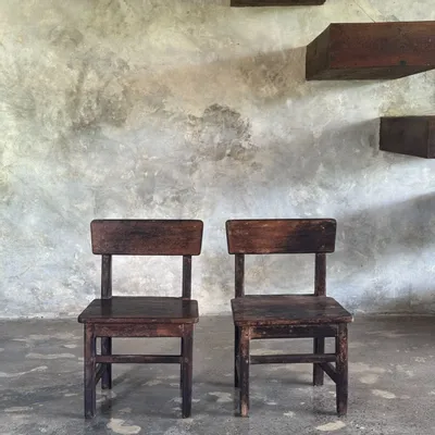 Chairs - Small antique Indonesian teak children's chair - OFFICE OBJETS