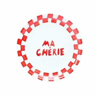 Everyday plates - Ma Cherie Ceramic Snack Plate , 7x7 Inches - CASA AMAROSA