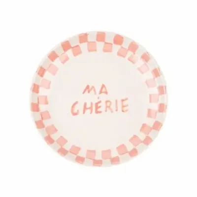 Everyday plates - Ma Cherie Ceramic Snack Plate , 7x7 Inches - CASA AMAROSA