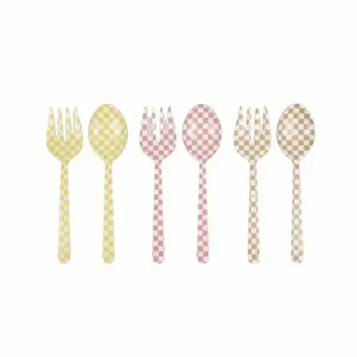 Ustensiles de cuisine - Pelle à salade en émail (ensemble de 2) - 11 x 2,5 pouces - CASA AMAROSA