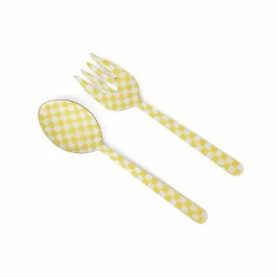 Ustensiles de cuisine - Pelle à salade en émail (ensemble de 2) - 11 x 2,5 pouces - CASA AMAROSA