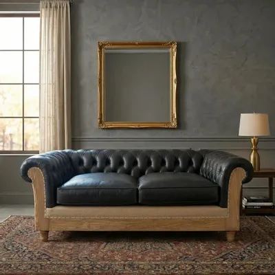 Sofas for hospitalities & contracts - Chesterfield Essence Black|Sofa and armchair - CREARTE COLLECTIONS