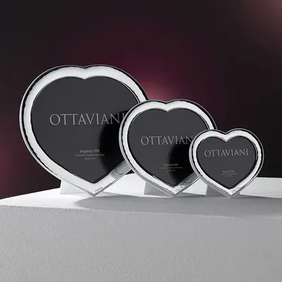 Objets design - Cadre photo Miro-argent « Petit cœur » - OTTAVIANI