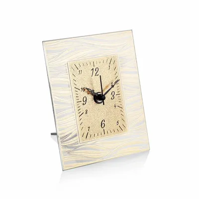 Design objects - Crystal table clock with gold leaf "The sea of life" - OTTAVIANI