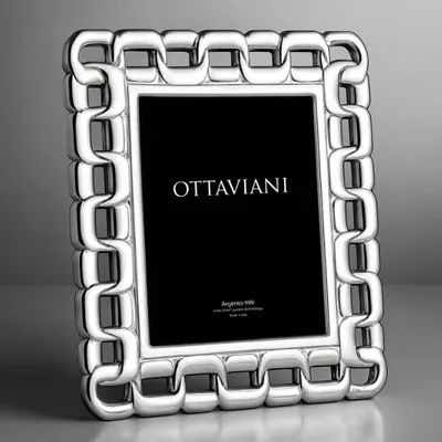 Objets design - Cadre photo Miro Argent "Maglia" - OTTAVIANI