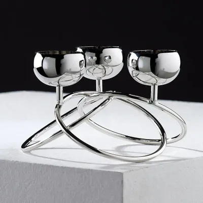 Objets design - Chandelier en métal argenté - OTTAVIANI