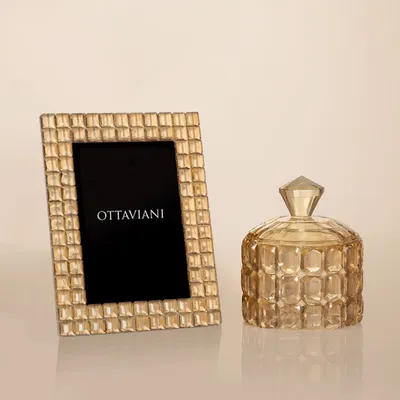 Objets design - boîte en cristal coloré - OTTAVIANI