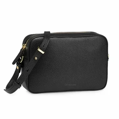Design objects - Black genuine leather shoulder bag - OTTAVIANI