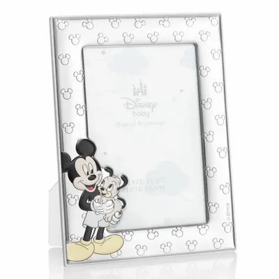 Design objects - Photoframe Miro Silver Disney collection "Mickey Mouse with puppy" - OTTAVIANI
