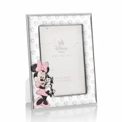 Objets design - Cadre photo Miro argenté collection Disney « Minnie avec chiot » - OTTAVIANI