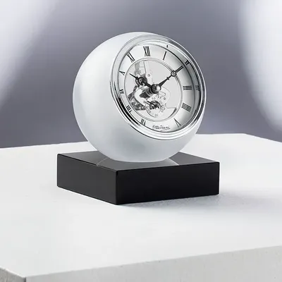 Objets design - horloge de table en cristal - OTTAVIANI