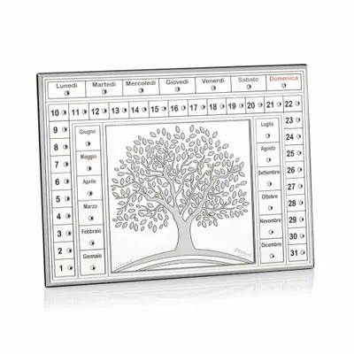 Objets design - Calendrier perpétuel Miro Silver "Albero della vita" - OTTAVIANI