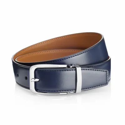 Objets design - ceinture en cuir bleu - OTTAVIANI