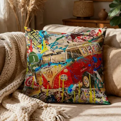 Fabric cushions - Van Decorative Pillow 45 x 45 - Design by Anne Mondy - ARTDECORIS