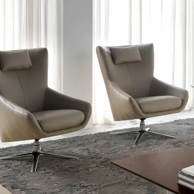 Armchairs - Leatherette swivel armchair - ANGEL CERDÁ