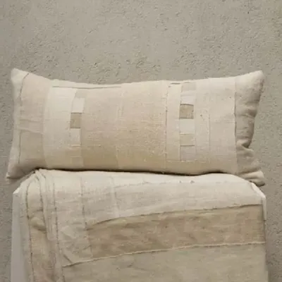 Coussins textile - Quilted linen Pillow - GOVOU FABRICS