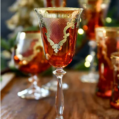 Stemware - elegant white wine glasses Angel Red-ARC 250ml-6pc set - COMBI POLAND GLASS DECORATOR