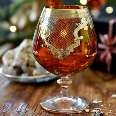 Verres à pied - Superbes verres à cognac - Set de 6 pièces Angel Red-ARF - COMBI POLAND GLASS DECORATOR