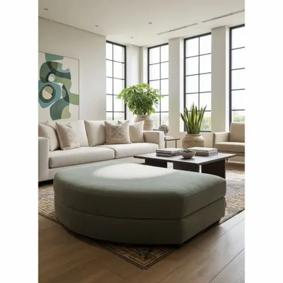 Ottomans - ROMA green bean bag - EMPREINTE DU TEMPS
