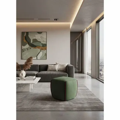 Poufs - Pouf PRINCE quadro 40 cm - EMPREINTE DU TEMPS