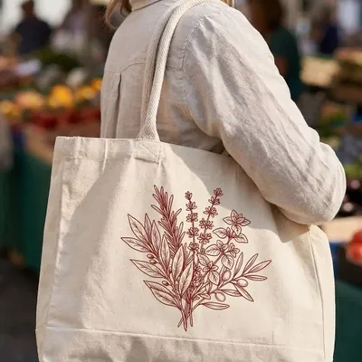 Sacs et cabas - Grand cabas en coton 220gsm avec anse cordon - Betty - MEME BERNADETTE (FEEL-INDE)